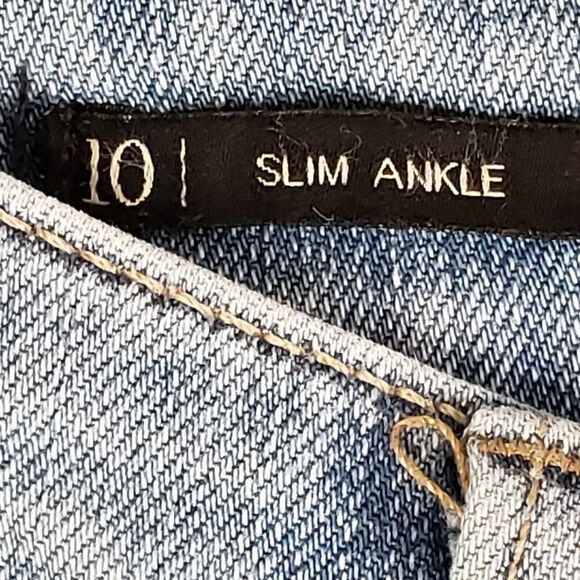 Talbots Jeans Womens Size 10 Slim Ankle Mid Rise Stretch Light Wash - Picture 4 of 9